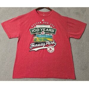 Majestic Boston Red Sox Fenway‎ Park Men's Red Short-Sleeve T-shirt Size XL